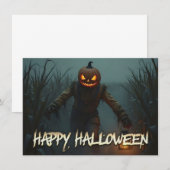 Creepy Pumpkin Head Halloween Szene (Vorne/Hinten)