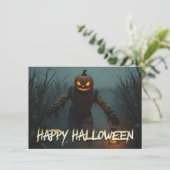 Creepy Pumpkin Head Halloween Szene (Stehend Vorderseite)