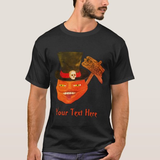 Creepy Pumpkin Head Halloween T-Shirt (Vorderseite)