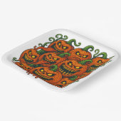Creepy Pumpkin Horde Halloween Pappteller (Gewinkelt)