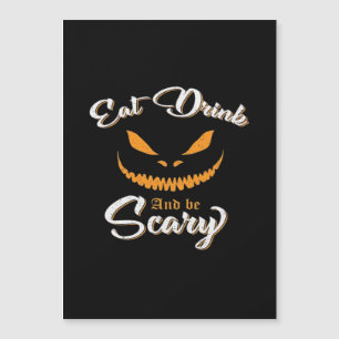 Creepy Pumpkin Monster Halloween Magnetkarte