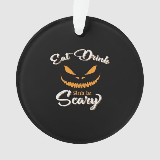 Creepy Pumpkin Monster Halloween Ornament (Vorderseite)