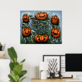 Creepy Pumpkin Vines Poster (Heimbüro)