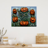 Creepy Pumpkin Vines Poster (Küche)