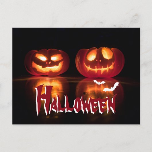 Creepy Pumpkins Halloween Postcard Postkarte (Vorderseite)