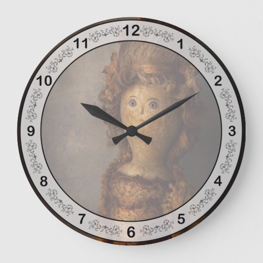 Creepy - Puppe - Matilda Große Wanduhr (Vorderseite)
