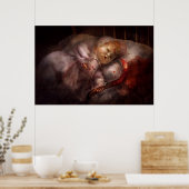 Creepy - Puppe - Nachtterrassen Poster (Küche)