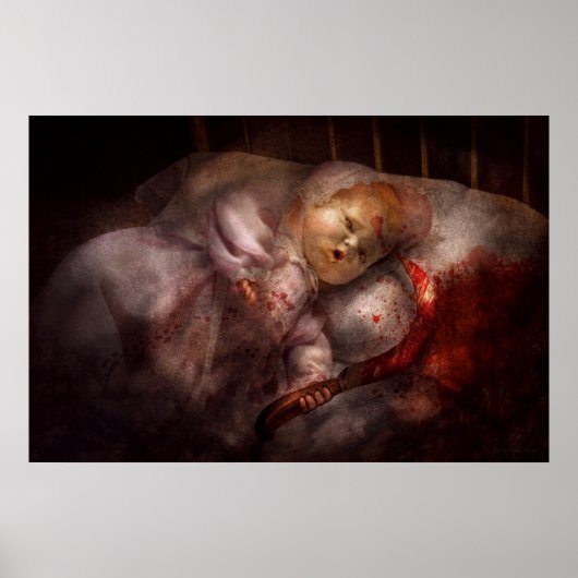 Creepy - Puppe - Nachtterrassen Poster (Vorne)