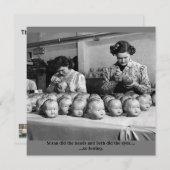 Creepy-Puppenkarte für Halbalgen Dankeskarte (Vorne/Hinten)