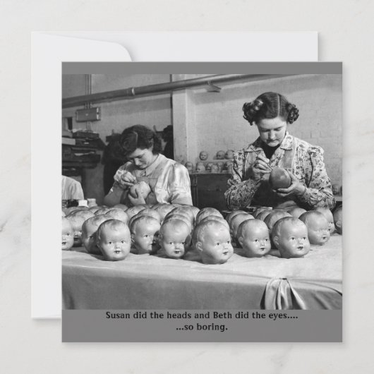 Creepy-Puppenkarte für Halbalgen Dankeskarte (Vorderseite)