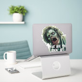 Creepy Putrid Zombie Spaß Aufkleber (Laptop auf Schreibtisch)