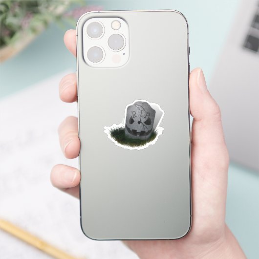 Creepy R.I.P. Grave Stone Halloween Aufkleber (Telefon)