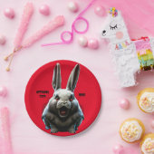 CREEPY RABBIT HALLOWEEN-PARTY PLATE PAPPTELLER (Party)