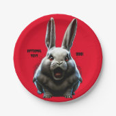 CREEPY RABBIT HALLOWEEN-PARTY PLATE PAPPTELLER (Vorderseite)