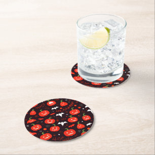 Creepy Red Halloween Untersetzer mit Spooky Design