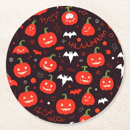 Creepy Red Halloween Untersetzer mit Spooky Design (Vorderseite)