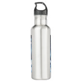 Creepy Robot Santa Edelstahlflasche (Rückseite)