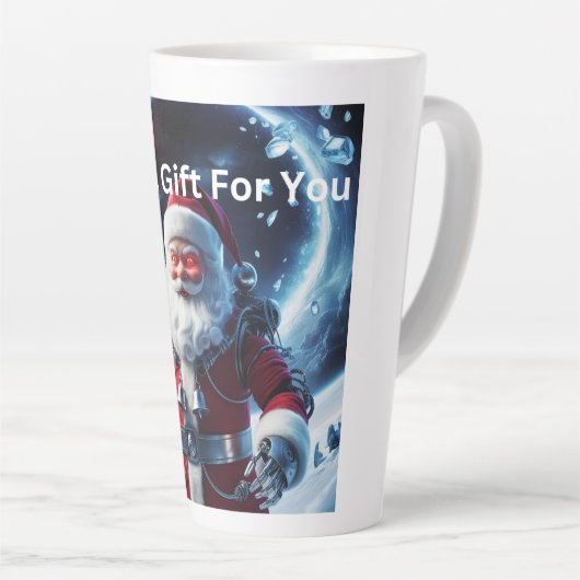 Creepy Robot Santa Milchtasse (Rechte Ecke)