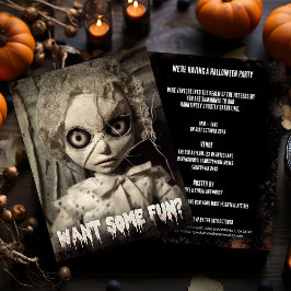 Creepy Sack Puppe Budget Adult Halloween Einladung Postkarte