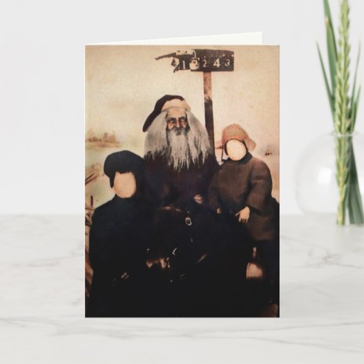 Creepy Santa Christmas Card Feiertagskarte (Vorderseite)