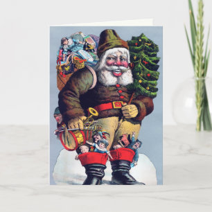 Creepy Santa Christmas Card Feiertagskarte