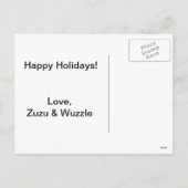 Creepy Santa Christmas Card Feiertagspostkarte (Rückseite)