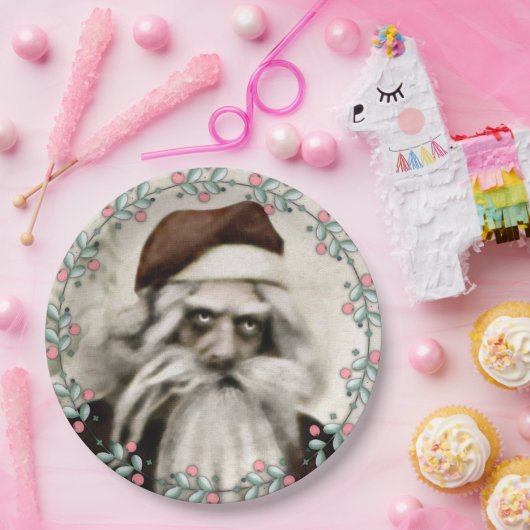 Creepy Santa Christmas Pappteller (Party)