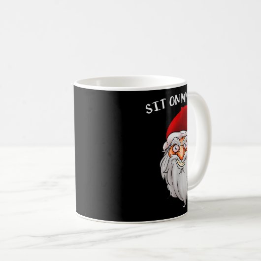 Creepy Santa Christmas -xmas Sit On My Face Kaffeetasse (VorderseiteRechts)