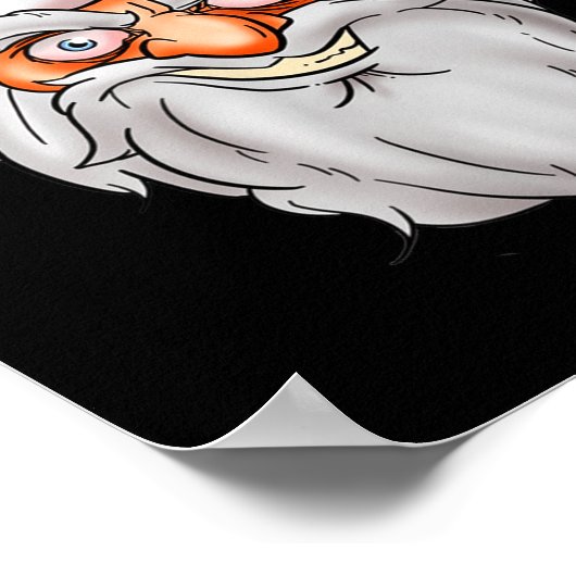 Creepy Santa Christmas -xmas Sit On My Face Poster (Ecke)