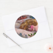 Creepy Santa Claus Hübsche Frau Weihnachten Runder Aufkleber (Umschlag)