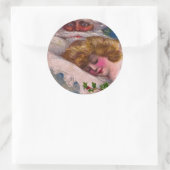 Creepy Santa Claus Hübsche Frau Weihnachten Runder Aufkleber (Tasche)