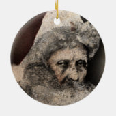 Creepy Santa Keramik Keramik Ornament (Hinten)