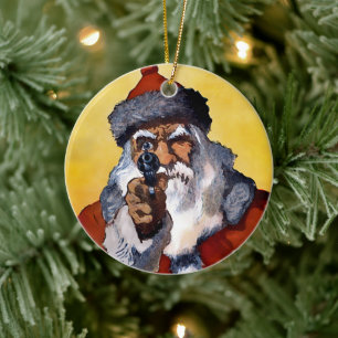 Creepy Santa Keramik Keramik Ornament