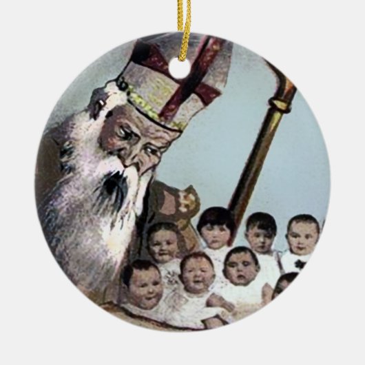 Creepy Santa Keramik Keramik Ornament (Vorne)