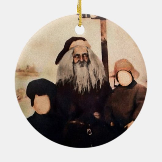 Creepy Santa Keramik Ornament (Hinten)