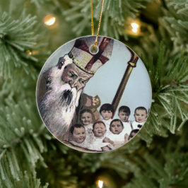 Creepy Santa Keramik Ornament