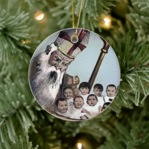 Creepy Santa Keramik Ornament