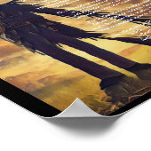 Creepy Scarecrow dunkle Kunst und Gedicht Poster (Ecke)