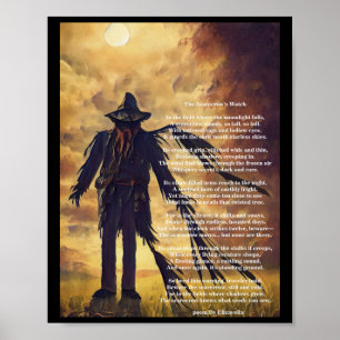 Creepy Scarecrow dunkle Kunst und Gedicht Poster