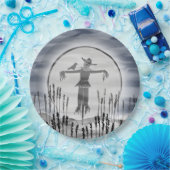 Creepy Scarecrow Halloween-Party Pappteller (Party)