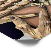 Creepy Scarecrow Horror Original Art Poster (Ecke)