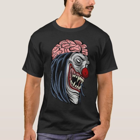 Creepy Scary Halloween Evil Zombie Clown Horror T-Shirt (Vorderseite)