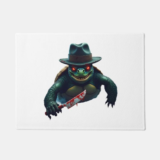 Creepy Scary Halloween Turtle T-Shirt Fußmatte (Vorderseite)