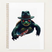 Creepy Scary Halloween Turtle T-Shirt Planer (Vorderseite)