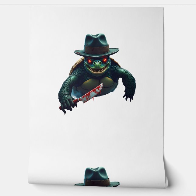Creepy Scary Halloween Turtle T-Shirt Tapete (Abrollen)