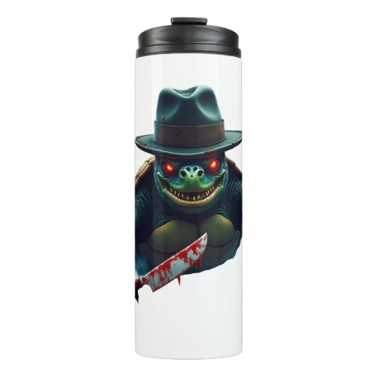 Creepy Scary Halloween Turtle T-Shirt Thermosbecher (Vorderseite)