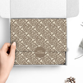 Creepy Skeleton Bones Happy Halloween Seidenpapier