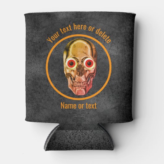 Creepy Skeleton Face Personalisiert Dosenkühler (Vorderseite)