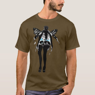 Creepy Skeleton Fairy Butterfly Wings Goth y2k Ha T-Shirt