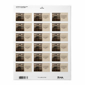 Creepy Skeleton Familie Happy Halloween Adresse Adressaufkleber (Vorne)